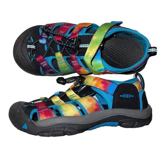 Keen Newport H2 Kids Size 4 Rainbow Tie Dye 1018441 Sandals Water Shoes Outdoor - Picture 2 of 6